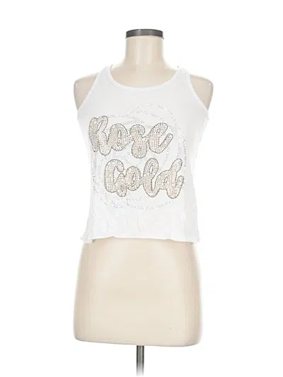 Pre-owned Unbranded Sleeveless T-shirt In White
