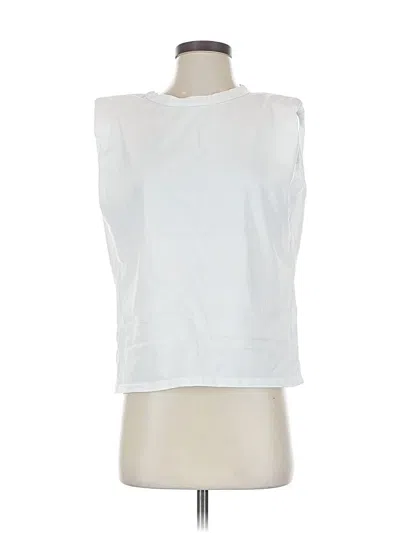 Pre-owned Unbranded Sleeveless T-shirt In White