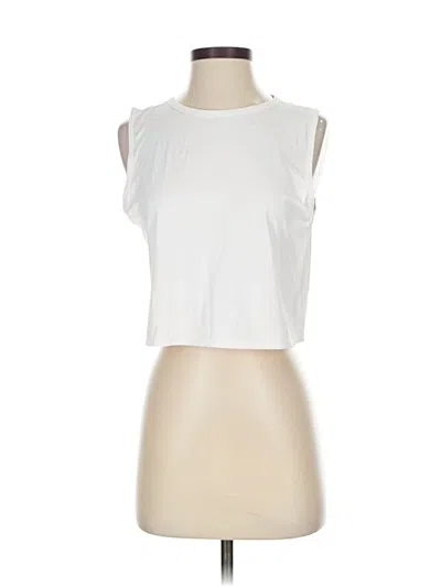 Pre-owned Unbranded Sleeveless T-shirt In White