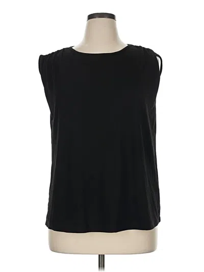 Pre-owned Unbranded Sleeveless Top Black Boatneck Tops