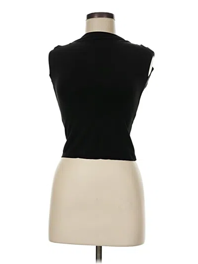 Pre-owned Unbranded Sleeveless Top Black Turtleneck Tops