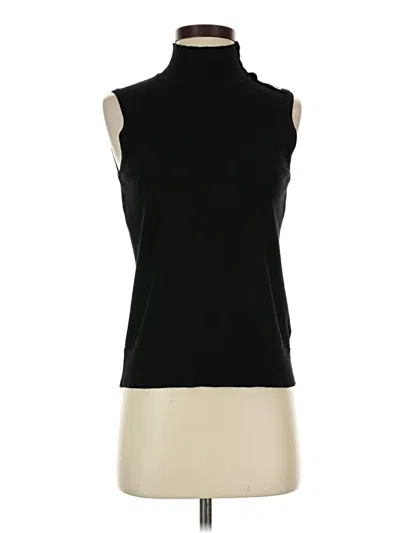 Pre-owned Unbranded Sleeveless Top Black Turtleneck Tops