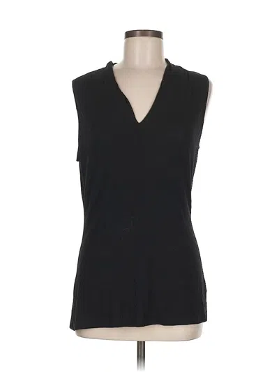 Pre-owned Unbranded Sleeveless Top Black V Neck Tops