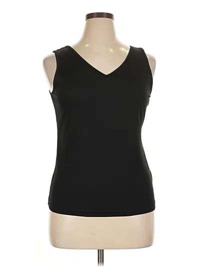 Pre-owned Unbranded Sleeveless Top Black V-neck Tops