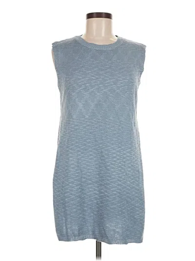 Pre-owned Unbranded Sleeveless Top Blue Boatneck Tops
