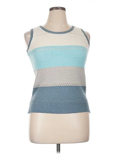 Pre-owned Unbranded Sleeveless Top Blue Boatneck Tops
