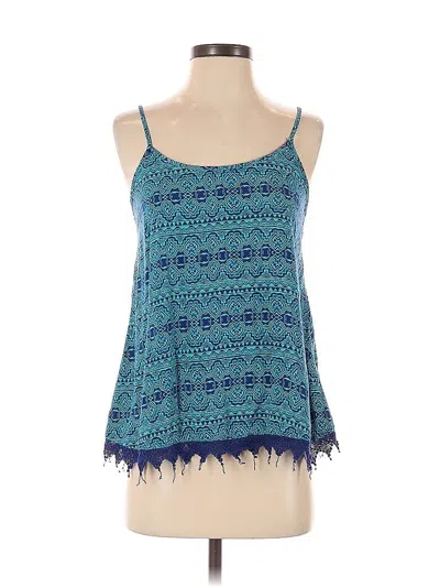 Pre-owned Unbranded Sleeveless Top Blue Halter Neckline Tops