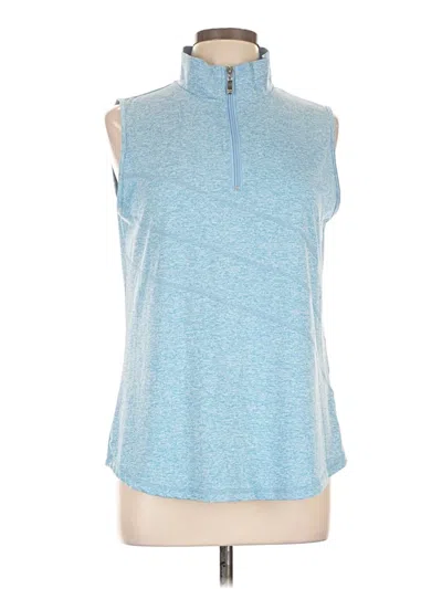 Pre-owned Unbranded Sleeveless Top Blue Halter Neckline Tops