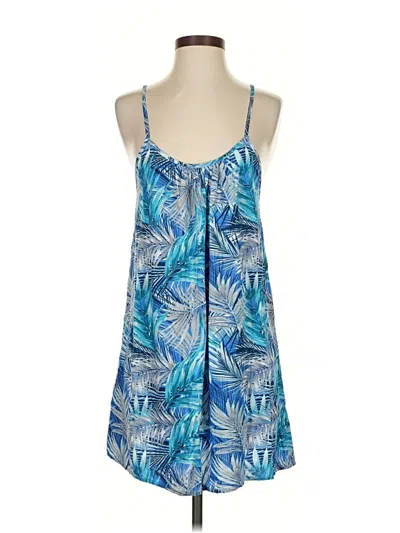 Pre-owned Unbranded Sleeveless Top Blue Halter Neckline Tops