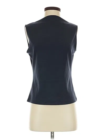 Pre-owned Unbranded Sleeveless Top Blue High Neck Tops