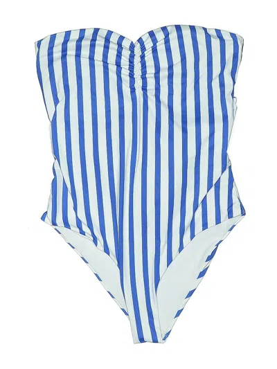 Pre-owned Unbranded Sleeveless Top Blue Strapless Neckline Tops