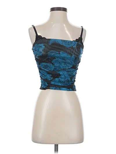 Pre-owned Unbranded Sleeveless Top Blue Strapless Neckline Tops
