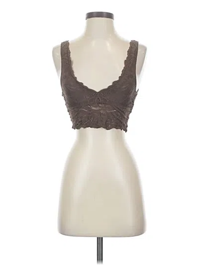 Pre-owned Unbranded Sleeveless Top Brown Sweetheart Neckline Tops
