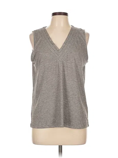 Pre-owned Unbranded Sleeveless Top Gray V Neck Tops