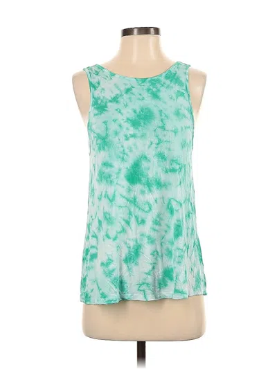Pre-owned Unbranded Sleeveless Top Green Halter Neckline Tops