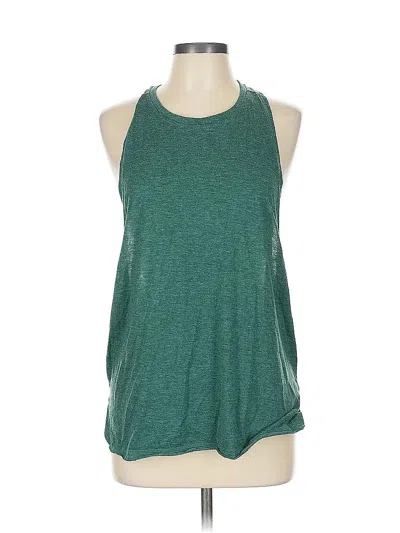 Pre-owned Unbranded Sleeveless Top Green Halter Neckline Tops