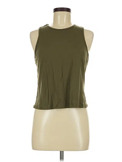 Pre-owned Unbranded Sleeveless Top Green Halter Neckline Tops