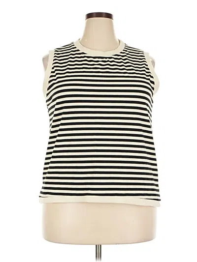 Pre-owned Unbranded Sleeveless Top Ivory Boatneck Tops