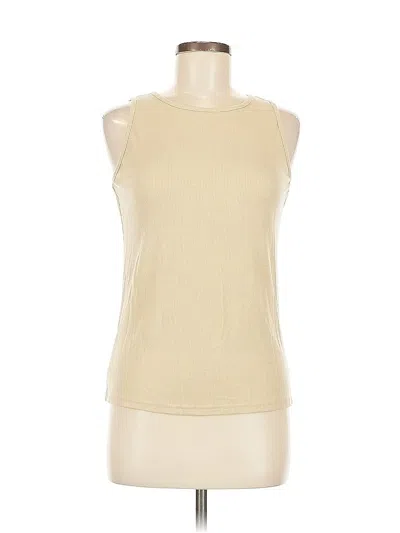 Pre-owned Unbranded Sleeveless Top Ivory Boatneck Tops In White