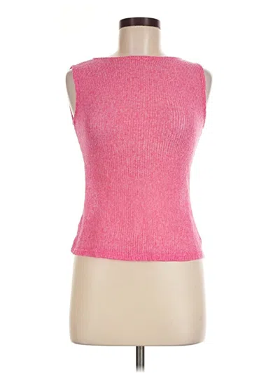 Pre-owned Unbranded Sleeveless Top Pink Boatneck Tops