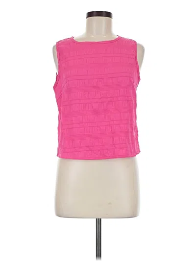 Pre-owned Unbranded Sleeveless Top Pink Boatneck Tops