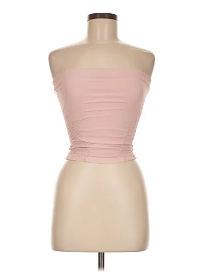 Unbranded Sleeveless Top Pink Strapless Neckline Tops