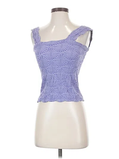 Pre-owned Unbranded Sleeveless Top Purple Sweetheart Neckline Tops