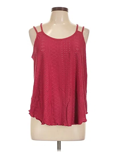 Unbranded Sleeveless Top Red Cold Shoulder Neckline Tops