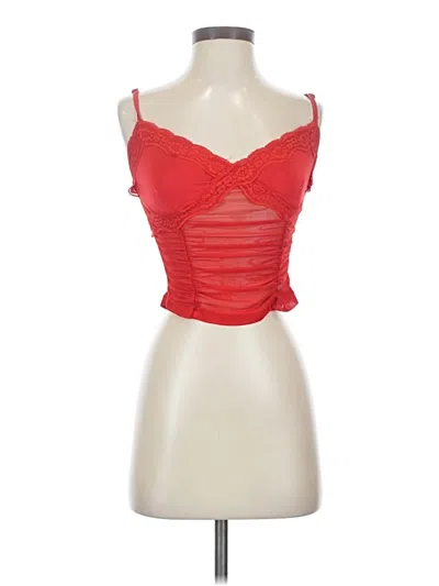 Pre-owned Unbranded Sleeveless Top Red Sweetheart Neckline Tops