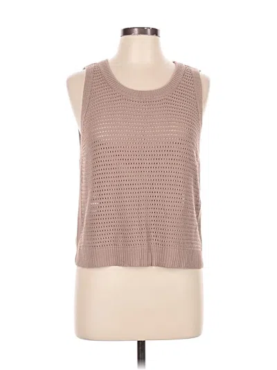 Pre-owned Unbranded Sleeveless Top Tan Boatneck Tops