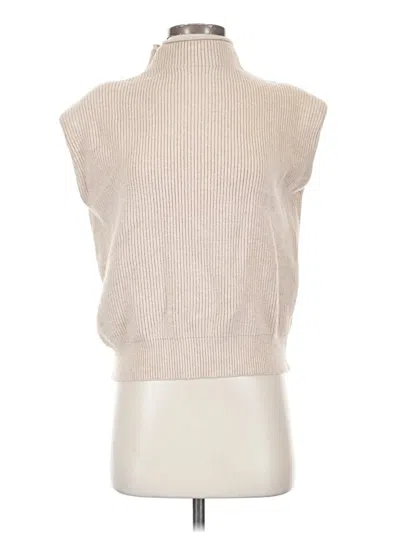 Pre-owned Unbranded Sleeveless Top Tan Turtleneck Tops