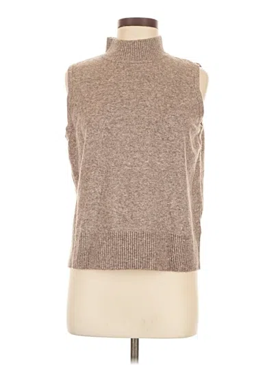 Pre-owned Unbranded Sleeveless Top Tan Turtleneck Tops