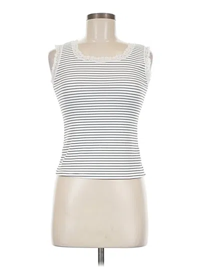 Pre-owned Unbranded Sleeveless Top White Boatneck Tops