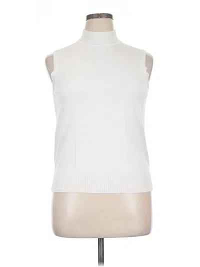 Pre-owned Unbranded Sleeveless Top White Turtleneck Tops