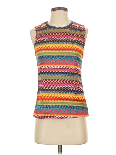 Pre-owned Unbranded Sleeveless Top Yellow Boatneck Tops