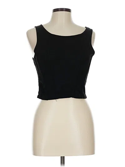 Pre-owned Unbranded Sleeveless T-shirt In Black