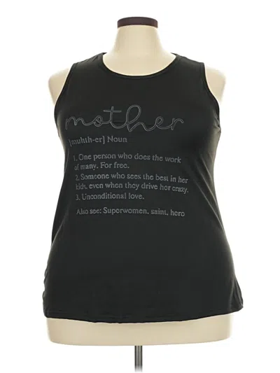 Pre-owned Unbranded Sleeveless T-shirt In Black