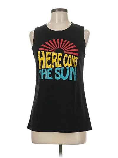 Pre-owned Unbranded Sleeveless T-shirt In Black