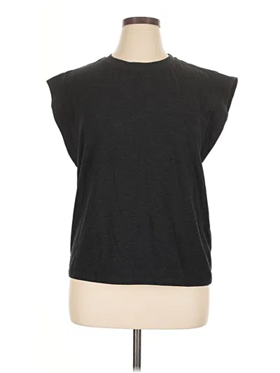 Pre-owned Unbranded Sleeveless T-shirt In Black