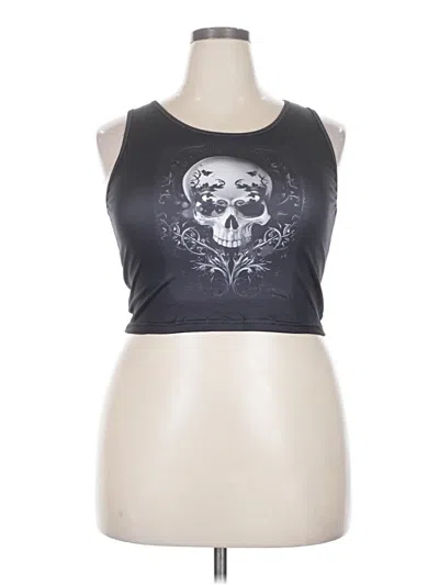 Pre-owned Unbranded Sleeveless T-shirt In Black