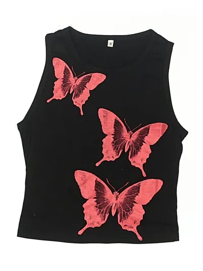 Pre-owned Unbranded Kids' Sleeveless T-shirt In Black