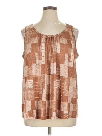 Pre-owned Unbranded Sleeveless T-shirt In Brown