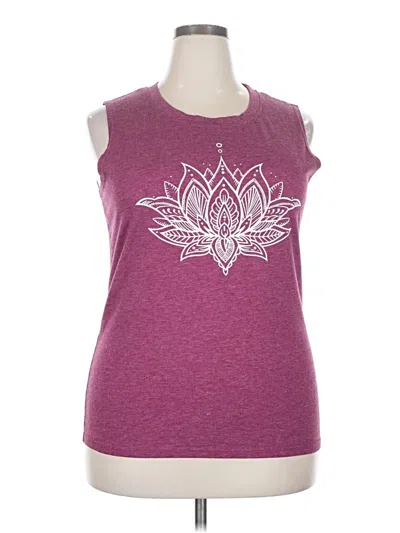 Pre-owned Unbranded Sleeveless T-shirt In Burgundy