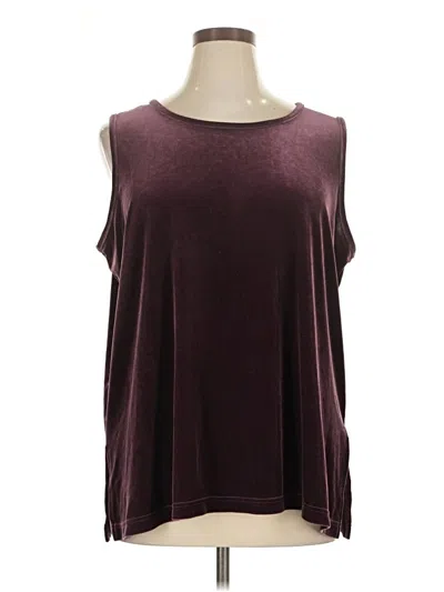 Pre-owned Unbranded Sleeveless T-shirt In Burgundy