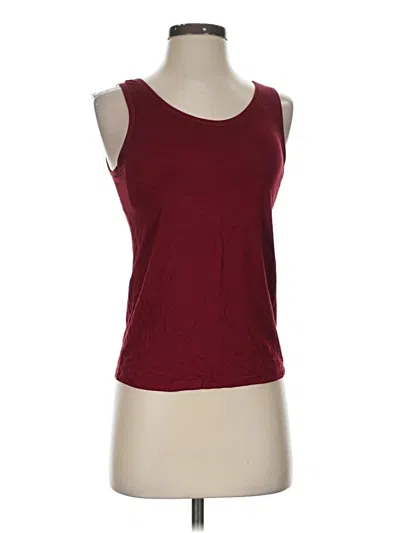 Pre-owned Unbranded Sleeveless T-shirt In Burgundy