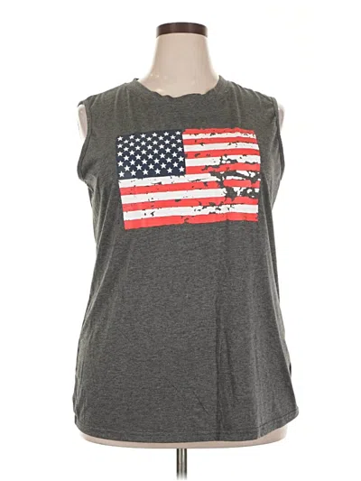 Pre-owned Unbranded Sleeveless T-shirt In Gray