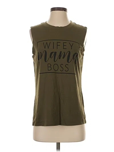 Pre-owned Unbranded Sleeveless T-shirt In Green
