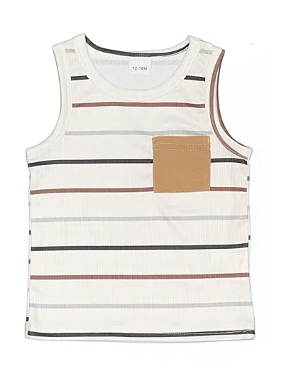 Pre-owned Unbranded Kids' Sleeveless T-shirt In Ivory