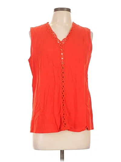 Pre-owned Unbranded Sleeveless T-shirt In Orange