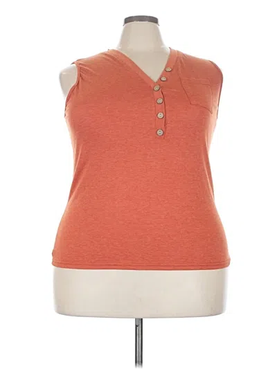 Pre-owned Unbranded Sleeveless T-shirt In Orange